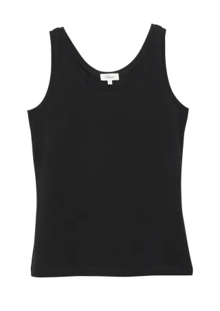 s.Oliver Red Label - Geripptes Tanktop schwarz - Gr. - 34