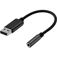 Bolwins L05 USB zu 3,5mm Audio Adapter Kabel f Kopfhörer Lautsprecher Mikrofon Audio-Kabel, USB Typ-A Stecker, 3,5 mm Klinkenbuchse (TRRS / TRS, CTIA & OMTP) (12.5 cm), USB-Soundkarte, 3,5 mm TRRS/TRS Audioadapter