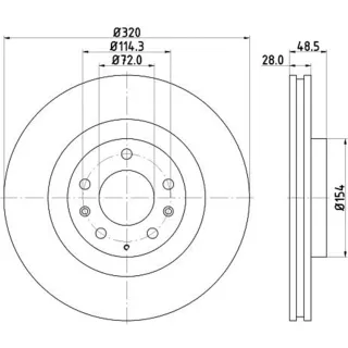 Hella Bremsbel?ge vorne Audi A6 A7 A8 8DB355015-991