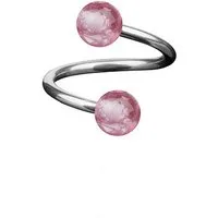 Taffstyle Piercing-Set Piercing Spirale Twist Doppel Kugel Glitter Ball, Lippenpiercing Lippe Schmuck Twist Multi Doppel Kugel Ultra Glitter
