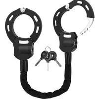 wohnTRAUM24 Kettenschloss E Scooter Schloss,Fahrradschloss für E Scooter mit Gummi-Lock-Hülse (Set, 1-tlg., Kratzschutz, inkl. 3 Schlüssel), Universalität, 360° drehbar, Silikonbeschichtung, 90 cm