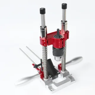 ENJOYWOOD Portable Drill Guide for Straight Holes Built-In Dust Collection Adapter Self-Centering Design for Consistent