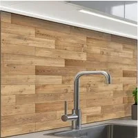 KitchenYeah Küchenrückwand Muster selbstklebend (keine Folie) Muster - Parkett - Muster, (1-tlg), Spritzschutz, Küche, Rückwand, Küchenwand, Küchenfront, 30x20 cm