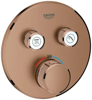 GROHE Thermostat Grohtherm SmartControl 29119 FMS rund 2 ASV warm sunset geb., 29119DL0 29119DL0