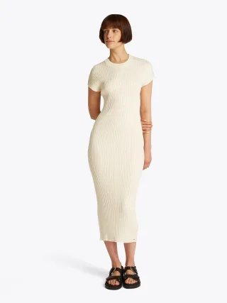 RIB BLEND CAP SL DRESS - Gr. - S