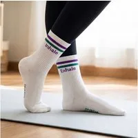 DIVASYA Sportsocken Socken mit Yoga-Motiv: Inhale Exhale