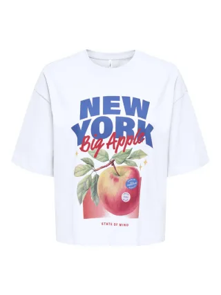 ONLY - T-Shirt - ONLJOSSI weiß - Gr. - L