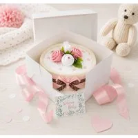 dubistda-WINDELTORTEN- Neugeborenen-Geschenkset Windeltorte CAKEBOX, Geschenk zur Geburt, Babyparty, Baby Shower Umweltfreundlich ohne Plastik