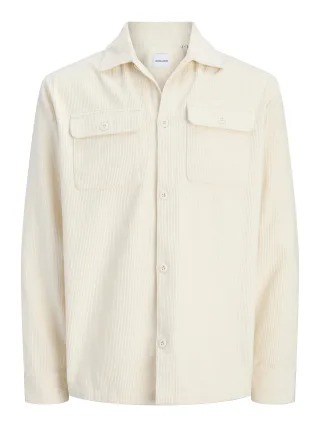 JACK&JONES - JJEREGENT CORD OVERSHIRT LS SN Antique White - Gr. - L