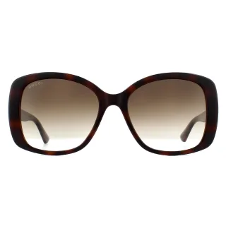 Gucci Schmetterling Damen Sonnenbrille Havana Braun Gradient