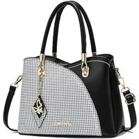 HAUSS SPOLE Henkeltasche Handtaschen für Damen, modische Damentaschen mittleren Alters (Schultertasche Arbeitstasche Messenger-Tasche Top Griff Schultergurt, Bürotasche, Leder, Ledertasche, Unitasche, Freizeittasche), für Frau Frauen Jungen Freizeit 