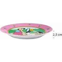Rungassi Gläser-Set Kinder Teller mit Heidi Motiv Ø 19 cm Rosa Keramik, Keramik