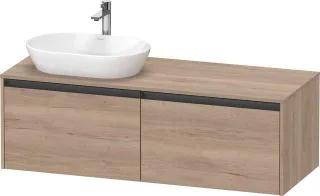 Duravit Ketho2 Konsolen-Waschtischunterbau wandhängend 1400x550x459 Az 2 Ei K24888L55550000