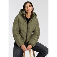 ONLY Steppjacke ONLCLARISA PUFFER HOOD JACKET CS OTW Kunstfaser, Steppware, Kapuze, elastische Bündchen