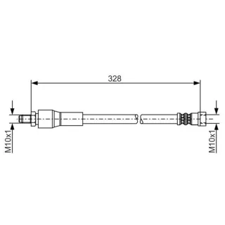 Bosch Bremsschlauch hinten Mercedes Viano Vito