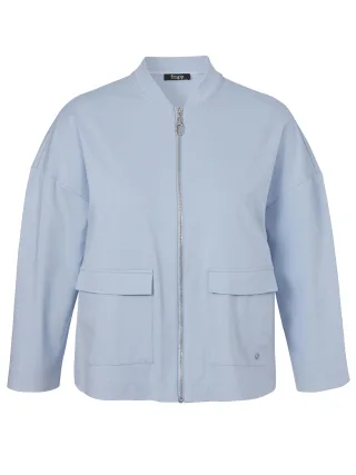 Frapp - Jacke Stehkragen 1/1 Arm Zipper powder blue - Gr. - 50