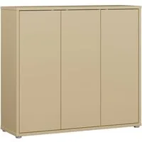 FORTE Schuhschrank Alice Springs, Schuhschrank, Platz für 20 Paar Schuhe, 3 Türen (B/H/T 109,2/99,1/34,9 cm) Stauraumschrank, Mehrzweckschrank, grifflose Front, Push to open