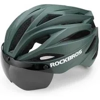 ROCKBROS Fahrradhelm Rockbros Fahrradhelm mit Visier, abnehmbarer UV-Schutzbrille, Unisex