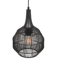 TRIO Leuchten LED Pendelleuchte, Dimmfunktion, LED wechselbar, warmweiß, klein-e Drahtgeflecht einflammig hängend über-n Esstisch, Ø26cm