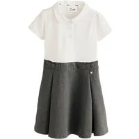 Clarks 2-in-1-Kleid Clarks Mädchen 2-In-1 Polokleid für die Schule (1-tlg)