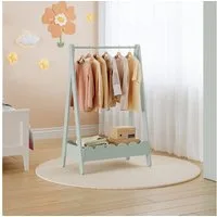 en.casa Kleiderständer, für Kinder »Vestnes« mit Kleiderstange 99x66x38 cm Mintgrün