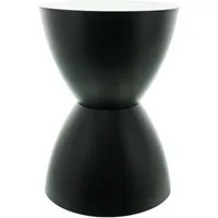 Dekoleidenschaft Beistelltisch / Hocker "Sanduhr" Metall schwarz, Design Möbel Blumentisch Sitzhocker, Ø 32 x 45 cm, Designmöbel, Blumenhocker, Pflanzenständer