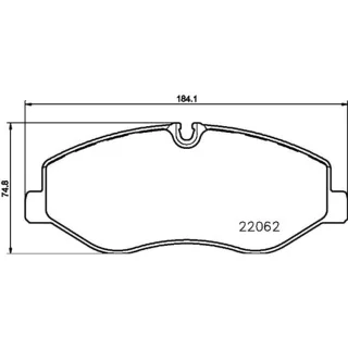 Hella Bremsbel?ge vorne Mercedes Marco Sprinter V-Klasse Viano Vito