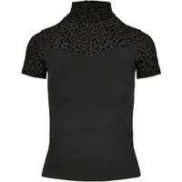 URBAN CLASSICS T-Shirt Urban Classics Damen Ladies Flock Lace Turtleneck Tee (1-tlg)