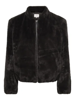 JDY - Webpelz-Bomberjacke braun - Gr. - XS