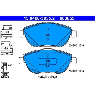 ATE Bremsbel?ge vorne Citroen C3 Ds3 DS Ds Peugeot 2008