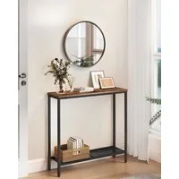 VASAGLE Konsolentisch Flurtisch, einteilige Tischplatte, einfache Montage,schmaler Sofatisch, für Flur, Schlafzimmer, Wohnzimmer, 20/24 x 80 x 81,2 cm