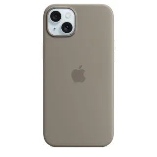 Apple Silikon Case mit MagSafe [für iPhone 15 Plus] tonbraun