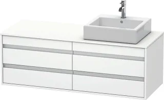 Duravit Ketho Konsolenwaschtischunterbau wandhängend Weiß Matt 1400x550x496 mm - KT6657R1818 KT6657R1818