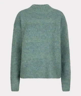 Esqualo - Pullover mit 3D-Streifen grün - Gr. - M