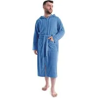 OTTO home Herrenbademantel Nela, ideal für Sauna & Spa, Hotelbademantel, Morgenmantel, Langform, Leichtfrottee, Kapuze, Gürtel, einfarbig, S-4XL, mit Reißverschluss