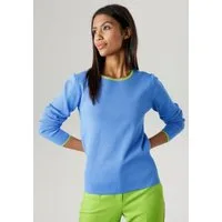 Aniston SELECTED Strickpullover mit kontrastfarbenen Streifen