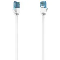 Hama Netzwerkkabel, CAT-6a, 10 Gbit/s, U/UTP, flach, 5,00 m Netzwerkkabel, (500 cm), Knickschutzhülle, 5 Meter, RJ45 (8p8c)-Stecker