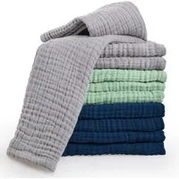 Laynenburg Spucktuch Baby 10er-Set in 30x50cm aus extra weichem Musselin - 100% Baumwolle, Musselin-tücher als Mulltücher, Mullwindeln oder Stoffwindeln