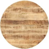 furnicato Tischplatte aus Vollholz 40 cm Durchmesser, 15-16 mm Stärke, (1 St), Polierter Esstisch-Aufsatz mit zwei Stützen für Gastronomie-Bereiche