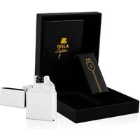 Soapbrothers Feuerzeug Feuerzeug, das Lichtbogenfeuerzeug der Zukunft, Geschenkidee mit "Klick" Zippo Effekt, inkl. schöner Geschenkverpackung und ein USB-Ladekabel, Feuerzeug braucht nur Strom kann immer wieder aufgeladen werden, elektrisches Feuerz