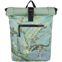 NEW REBELS Fahrradrucksack Roll Up RollTop Kurier Rucksack New York Almond Blossom, Mandelblüte, wasserabweisend, Laptopfach