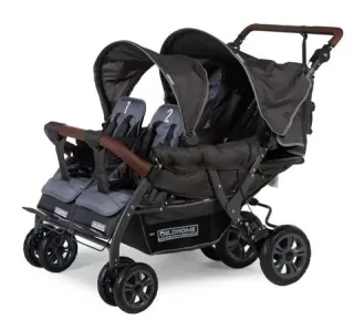 Childhome Vierlingskinderwagen Quadruple Anthrazit