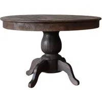 baario Esstisch Esstisch LA BEAUME 100cm, Landhausstil antikbraun rund massiv Eiche Finish