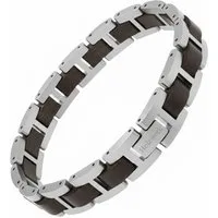Holzwerk Edelstahlarmband Designer Holz Armband, Armkette Gliederarmband, Holz Unikate inkl. Armbandkürzer, ideal als Geschenk
