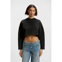 HUGO Sweatshirt Derissa in Cropped-Länge