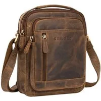 STILORD Schultertasche "Salva" Kleine Ledertasche Herren Umhängetasche Leder Männerhandtasche, Ledertasche Herren Klein Messenger Bag Herrentasche Leder zum Umhängen