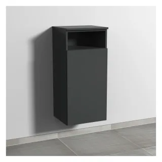 Sanipa 3way Mittelschrank mit 1 Tür und 1 offenem Fach, Anthrazit-Matt, SM13522 SM13522