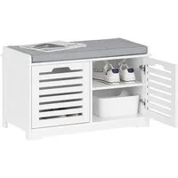 SoBuy Schuhbank FSR23-II, Sitzbank mit Stauraum Dielenbank Sitzkommode Schuhregal Garderobenbank