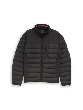 Tom Tailor - Hybrid Steppweste mit Stehkragen black - Gr. - M