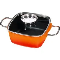 KING Bräter 3 L, Aluguss, Aluminiumguss (1-tlg), mit Glasdeckel und Aromaknopf, Induktion, Keramikbeschichtung